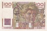 Frankreich 100 francs 100 Francs - Jeune Paysan - Reversed watermark - 01-04-1954 - Serial O.594 - P.128 -
