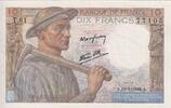 Frankreich 10 francs 10 Francs - Minor - 13-01-1944 - Serial T.61- P.99 -