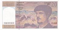 Frankreich 20 francs 20 Francs - Debussy - 1995 - Serial F.049 - P.151 -