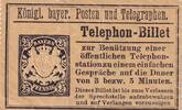Deutschland 25 pfennig 25 Pfennig - Telephon-Billet -