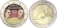 Deutschland  2 Euros - Elysée Treaty - Colorised - J (Hamburg) - 2013 I- / VZ+ / VZ-ST