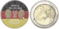 Deutschland  2 Euros - Elysée Treaty - Colorised - G (Karlsruhe) - 2013 I- / VZ+ / VZ-ST