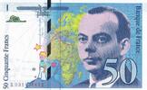 Frankreich 50 francs 50 Francs - Saint-Exupéry - 1997 - Letter X - P.157 -