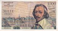 Frankreich 1957 1000 Francs - Richelieu - 07-03-1957 - Serial J.321 - P.134 II / VZ