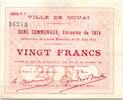 Frankreich 20 Francs Douai City - 1914 20 francs 30/08/1914 III / SS