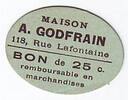 Frankreich 25 centimes 25 cent. Paris Maison A GODFRAIN -