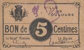 Frankreich 5 centimes 5 cent. Toulouse City -