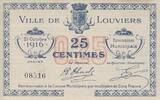 Frankreich 25 centimes 25 Centimes Louviers Emission municipale -