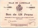 Frankreich 1 franc 1 Franc Lunéville City -