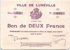 Frankreich 2 francs 2 Francs Lunéville City -