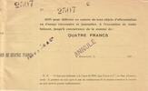 Frankreich 4 f 4 F Beaucourt Annulé -