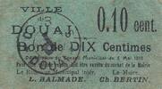 Frankreich 10 10 centimes Douai City - 1915 -