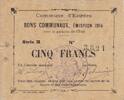 Frankreich 5 francs 5 Francs Estrée City - 1914 -