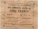 Frankreich 5 francs 5 Francs Courchelettes City - 1914 -