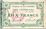 Frankreich 10 francs 10 Francs Cattenieres City - 1915 -