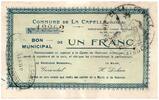 Frankreich 1 f 1 F La Capelle City - 1915 -
