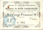 Frankreich 20 francs 20 Francs Crevecoeur-Sur-L'escaut City - 1915 -