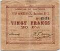 Frankreich 20 francs 20 Francs Coutiches City - 1915 -