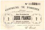 Frankreich 2 francs 2 Francs Foreste City - 15/04/1915 -