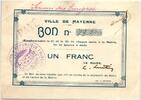 Frankreich 1 franc 1 Franc Mayenne City -