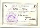 Frankreich 1 franc 1 Franc Mayenne City -