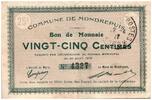 Frankreich 25 centimes 25 cent. Mondrepuis City - 23/08/1915 -