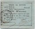 Frankreich 1 franc 1 Franc Noyon City - 1915 -