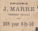 Frankreich 50 centimes 50 Centimes Tressan Epicerie J. Marre -
