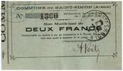 Frankreich 2 francs 2 Francs Saint-Simon City - 07/10/1914 -