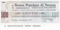 Italien 150 lires 150 Lires Banca Popolare di Novara - 03-12-1976 - UNC -
