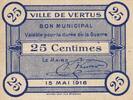 Frankreich 25 centimes 25 Centimes Vertus City 1916 -