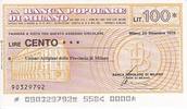 Italien 100 lires 100 Lire Banca Popolare di Milano - 1976 - Milano - UNC -