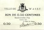 Frankreich 50 centimes 50 Centimes Wassy City - 1915 -