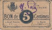 Frankreich 5 centimes 5 cent. Toulouse City -