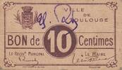 Frankreich 10 10 centimes Toulouse City -