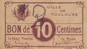 Frankreich 10 10 centimes Toulouse City -