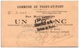 Frankreich 1 franc 1 Franc Tugny-Et-Pont City - 1914 -