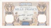 Frankreich 1000 francs 1000 Francs Ceres and Mercury - 09/12/1937 Serial A3101 - 621 -
