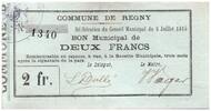 Frankreich 2 francs 2 Francs Regny City - N1340 - 1915 -