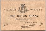 Frankreich 1 franc 1 Franc Wassy City - 1916 -