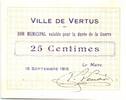 Frankreich 25 centimes 25 Centimes Vertus City - 1915 -