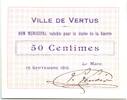 Frankreich 50 centimes 50 Centimes Vertus City - 1915 -