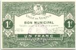 Frankreich 1 franc 1 Franc Vertus City - 1917 -