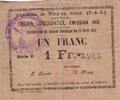 Frankreich 1 f 1 F Vitry-En-Artois -