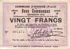 Frankreich 20 f 20 F Oignies -