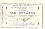 Frankreich 1 franc 1 Franc Oisy City - N953 - 1915 -