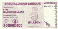 Simbabwe 5 millard de $ 5 Millard de $, Girafes - 2008 -