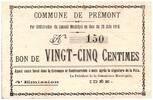 Frankreich 25 centimes 25 cent. Premont City - 4th emission N150 - 1915 -