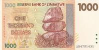 Simbabwe 1000 dollar 1000 Dollars 2007 - Chiremba -