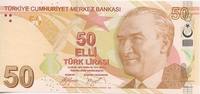 50 turk lirasi 2009 Türkei 50 Yeni Turk Lirasi - Pdt Ataturk - Fatma Aliye - 2009 I / ST
